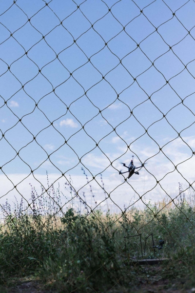 Сітка поліамідна 8х8 см 1,2 мм хакі для захисту від дронів